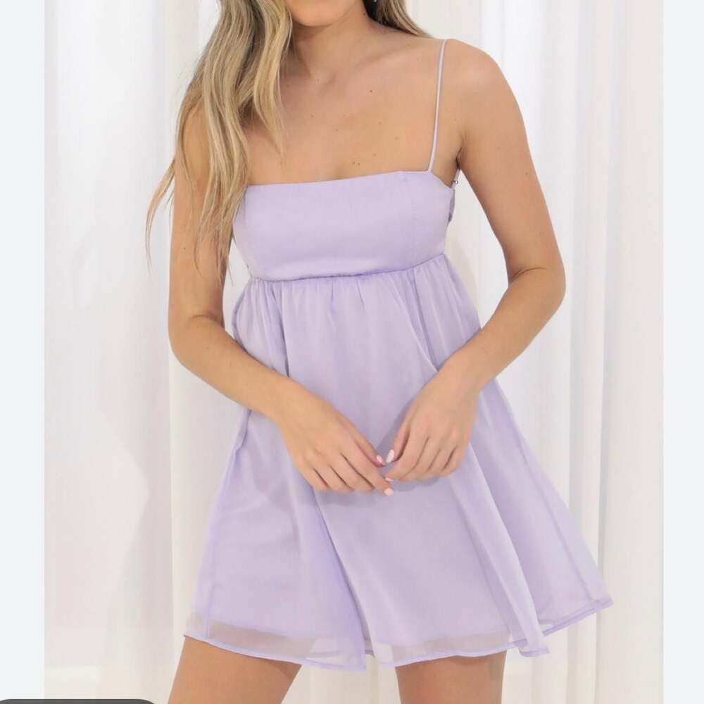 Lucy in the Sky Juno Baby Doll Dress Lavender XS